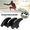 thumbnail image 4 of Aletas De Agua De Cola De Tabla De Surf Fcs De 3 Uds., Accesorios De Surf Izquierdo Medio Derecho, Fibra De Vidrio De Plástico De Nailon (Aleta Trasera De Tabla De Surf) Vogacara OD004055-00, 4 of 7