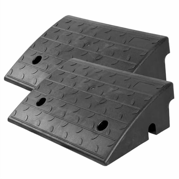 Rubber Curb ramp,5" Rise Height 2 Pack,Heavy-Duty 33069 lbs Capacity Threshold Ramps,auto Curb ramps,Vehicle ramps,Driveway Curb ramps for Cars, Wheelchairs, Bikes, Motorcycles