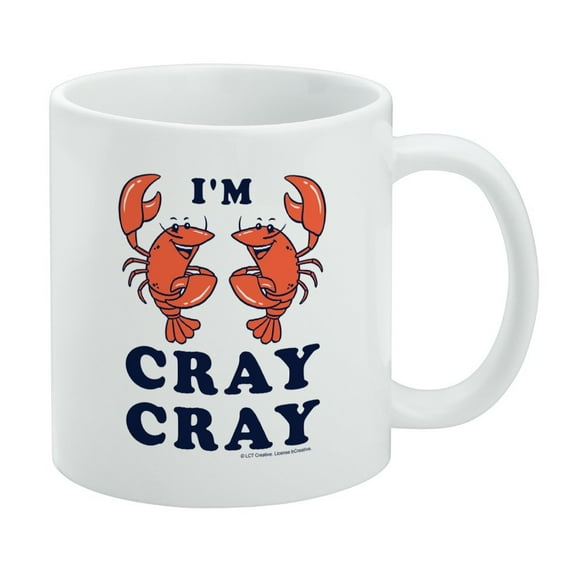 I'm Cray Cray Crazy Crayfish Funny Humor White Mug