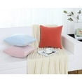 thumbnail image 7 of Dtwnek Set of 2 Comfy Soft Velvet Throw Pillow Cases with Zipper, Decorative Solid Square Cushion Covers for Bedroom Car Living Room, 16x16inch, 7 of 7