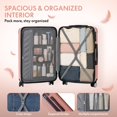 thumbnail image 3 of avobird 3-Piece ABS Hardshell Luggage Set – Lightweight and scratch-resistant, featuring silent 360° spinner wheels and TSA-approved locks, 20"/24"/28", Dusty Rose Pink, 3 of 9