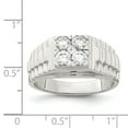thumbnail image 2 of 925 Sterling Silver Cubic Zirconia Cz Ring Man   For Dad Mens  For Him, 2 of 6