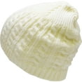thumbnail image 3 of Solid Cable Knit Beanie Cuffless Style Skully Winter Ski Hat Cap, 3 of 4