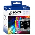 thumbnail image 1 of Cartuchos de tinta belietop LC406XL de alto rendimiento para impresora Brother, 1 of 7