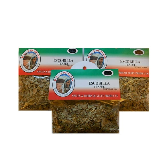 El Indio Tea/ Hierba Escobilla-Teasel -Dried Natural Herbs Net Wt. 1/2 oz. (14 g)-3 Pack