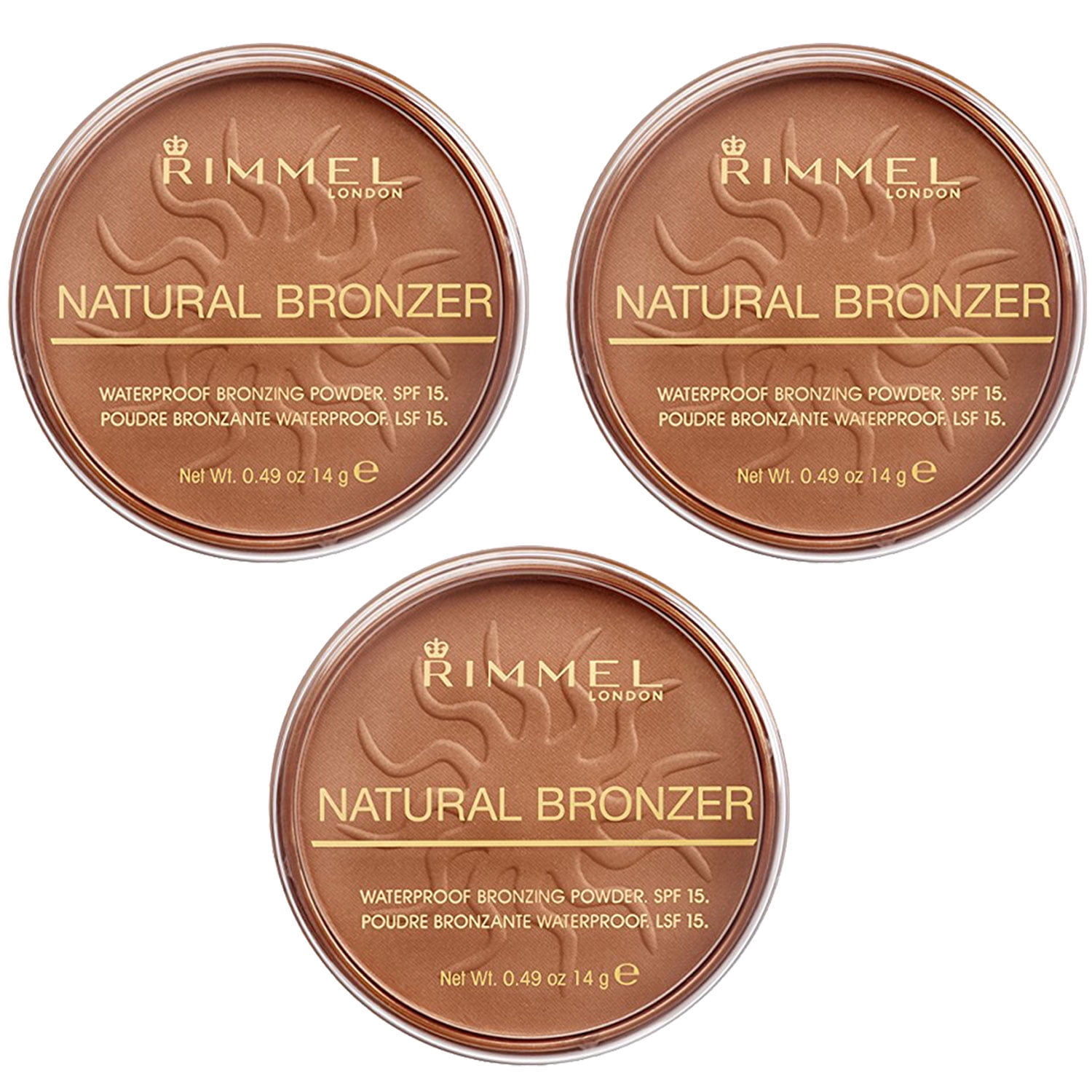 Grundlægger trend Ulydighed 3 Pack) NEW Rimmel Natural Bronzer Sun Bronze 0.49 Ounces - Walmart.com