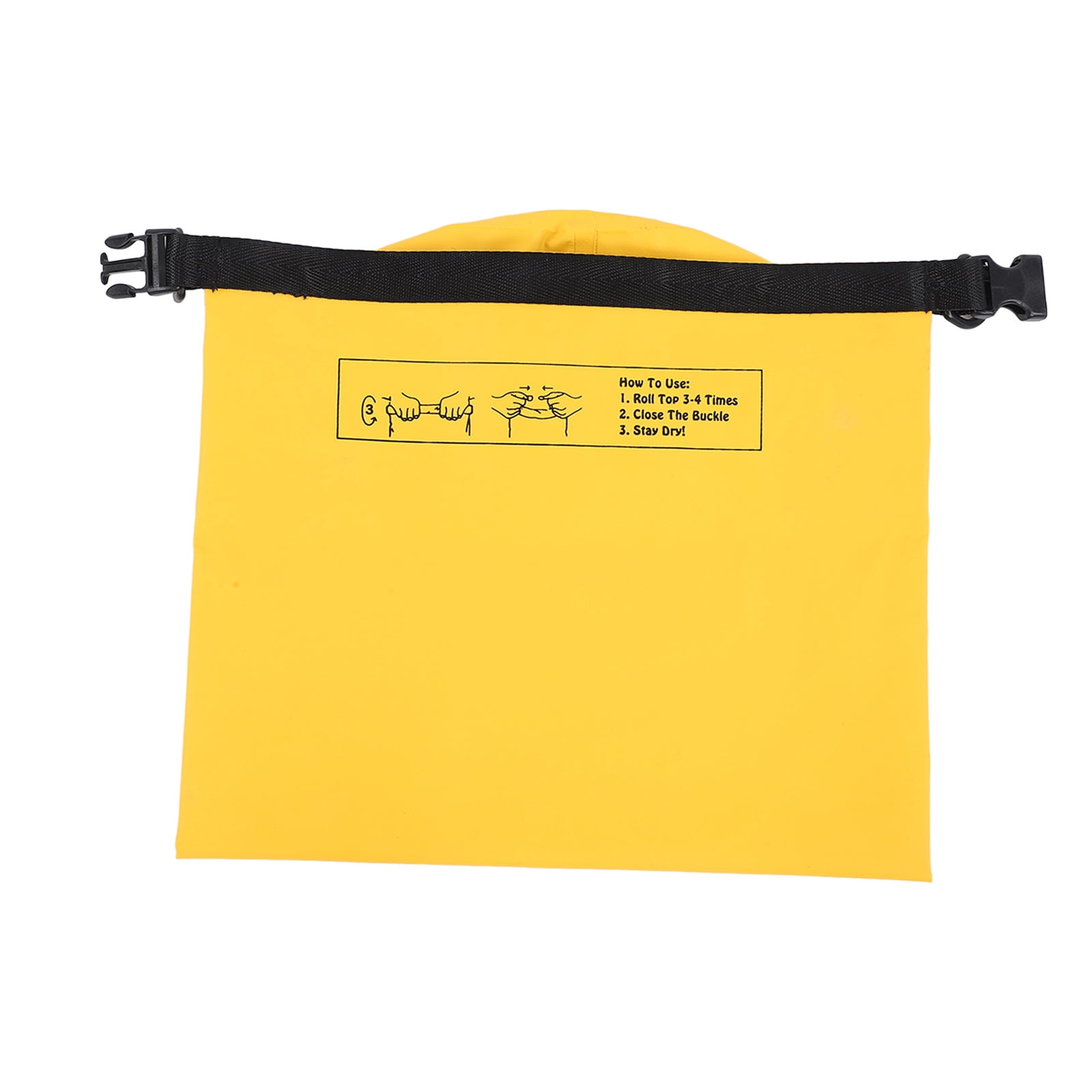 Waterproof Dry Bag, Yellow Swimming Bag PVC Mesh Cloth Eye Catching 20L Collapsible  For Boating For Kayaking For Fishing