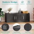 thumbnail image 2 of Bifanuo 46.8" Shoe Storage Cabinet with Waterproof UV-Resistant, Entryway Shoe Cabinet with 3 Doors, Outdoor Shoe Cabinet, for Entryway, Bedroom, Hallway, Living Room, Black, 2 of 9
