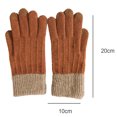 thumbnail image 2 of Winter Touchscreen Stretch Thermal Gloves Warm Wool Knitted Thick Fleece Lined, 2 of 5