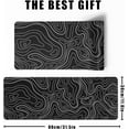 thumbnail image 3 of Topographic Contour Gaming Mouse Pad，Large XL Mouse Pad Big Mouse mat,Long Computer Keyboard with 3mm Non-Slip Base and Stitched Edge for Gaming Home Office Work，31.5x11.8in, 3 of 6