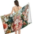 thumbnail image 2 of PHYHOO Vintage Old Look Plant Envelope Art Beach Towels Microfiber Thin Sand Free Towels with Rose Flowers in Vintage Style 30x60in, 2 of 8