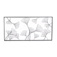 thumbnail image 6 of DecMode Gold Metal Floral Wall Decor with Black Frame, 6 of 8
