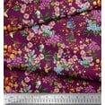 thumbnail image 2 of Soimoi Viscose Chiffon Fabric Leaves & Laceleaf Floral Print Sewing Fabric Yard 42 Inch Wide, 2 of 3