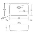 thumbnail image 2 of Franke GDX11028 Stainless Steel 30-1/8in Rectangle Single Basin Sink, 2 of 2
