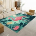 thumbnail image 3 of Tropical Jungle Area Rugs Animal Flamingos Soft Non-Slip Faux Wool Area Rugs, Machine Washable Kids Rug for Boys Girls Bedroom Living Room Dining Room Nursery & Home Office Decor 6 X 9 Ft, 3 of 7