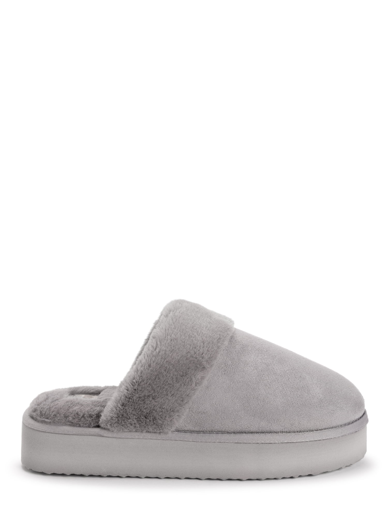 MUK LUKS Women's Faux Fur Platform Scuff Slippers, Sizes 5/6-11/12
