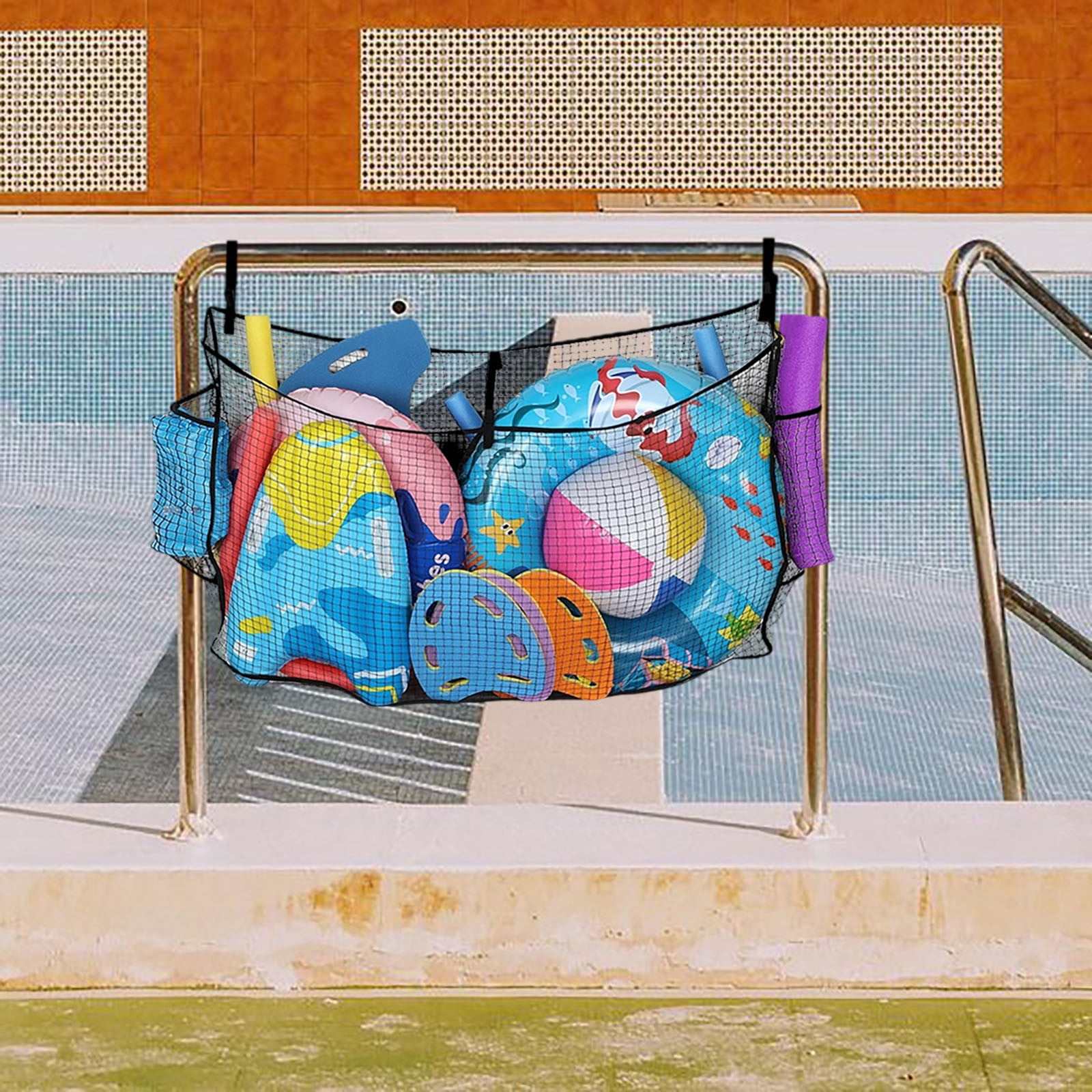 Swimming Pool Storage Network Swimming Pool Storage Wrapped Bathtub Storage Network Stored In The Swimming Pool And Garden Large Capacity For Easy Use Sturdy Watermelon Pool above Ground Pools