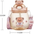 thumbnail image 2 of 1310ml Kawaii Water Bottle with Straw Cute Water Bottles 46oz Big Belly Water Bottle Large Capacity Kawaii Bear Bottle Cute Cartoon Drinking Bottle for Milk Juice Tea, 2 of 6