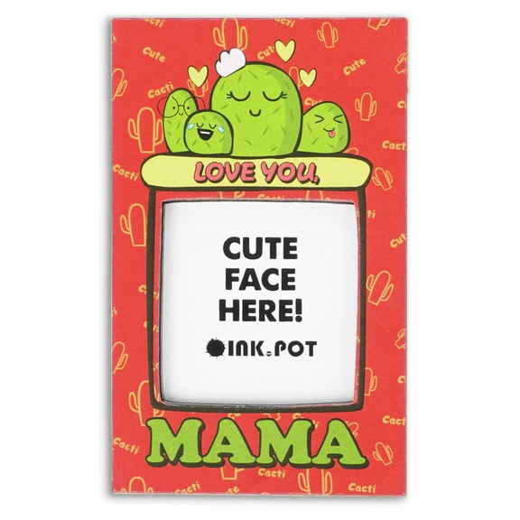 Inkdotpot ForLove You Mama PhotoMagnetFrame-Cactus MagneticPhotoFramesFor Refrigerator Magnets- MiniPhotoFrames- Cute Gift Mom | 9 x 5.5 cm