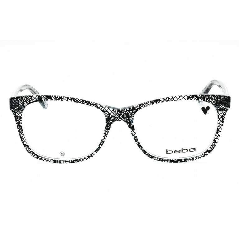 b.b Bebe BB5213 011 Women's Jet Lace Acetate Square Frame