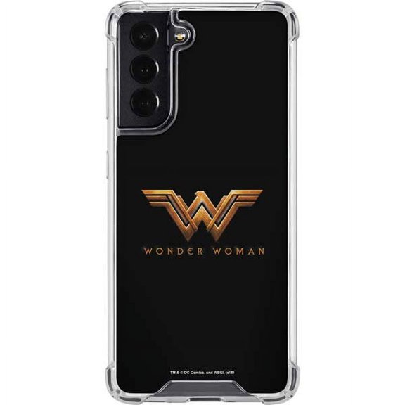 Skinit DC Comics Wonder Woman Gold Logo Galaxy S22 Clear Case
