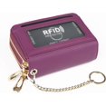 thumbnail image 2 of Porte-Cartes RFID, Petit Étui à Cartes en Cuir avec Fermeture Éclair pour Femmes, 2 of 5