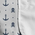 thumbnail image 4 of Marine Microwave Oven Cover, Anchors and Skulls Crossed Bones Dots Pirate Horror Fear Seaman Illustration Art, Water Resistant Organizer with Pockets for Kitchen, 36" x 12", Navy Blue, by Ambesonne, 4 of 4
