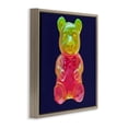 thumbnail image 3 of Stupell Industries Contemporary Candy Bear on Blue Brown Floating Frame Canvas Art, 25 x 25, by Amelia Noyes, 3 of 8