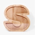 thumbnail image 1 of Twenty-Six English Alphabet Piggy Bank 26-letter Personalized Wooden Coin Money Saving Box Customized Own Name Stickers Exquisite Home Desktop Decor Ornaments, 1 of 8