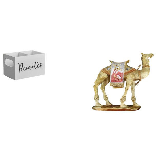 Organizador remoto y figura de camello, estatua de resina de animal para mesa, mesita de noche, sofá, oficina, entrada, estante, sala
