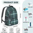 thumbnail image 4 of Blue and White Checkered Pattern Backpack for School, Cute School Bag with Adjustable Shoulder Straps and Padded Back, 16.9"x12.6"x5.9", 4 of 4