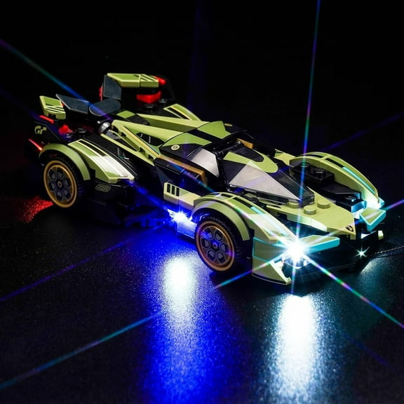 Light Kit Compatible with Lego Speed Champions Lambo V12 Vision GT Super Car, Lighting Set Compatible with Lego 76923 (Without Model)