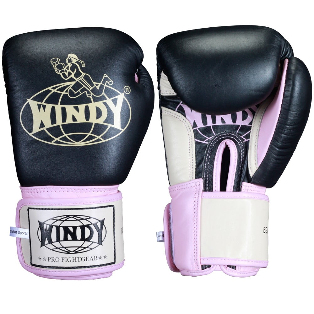 Windy Classic Leather Boxing Gloves Muay Thai Sparring Gloves Kickboxing Gloves 