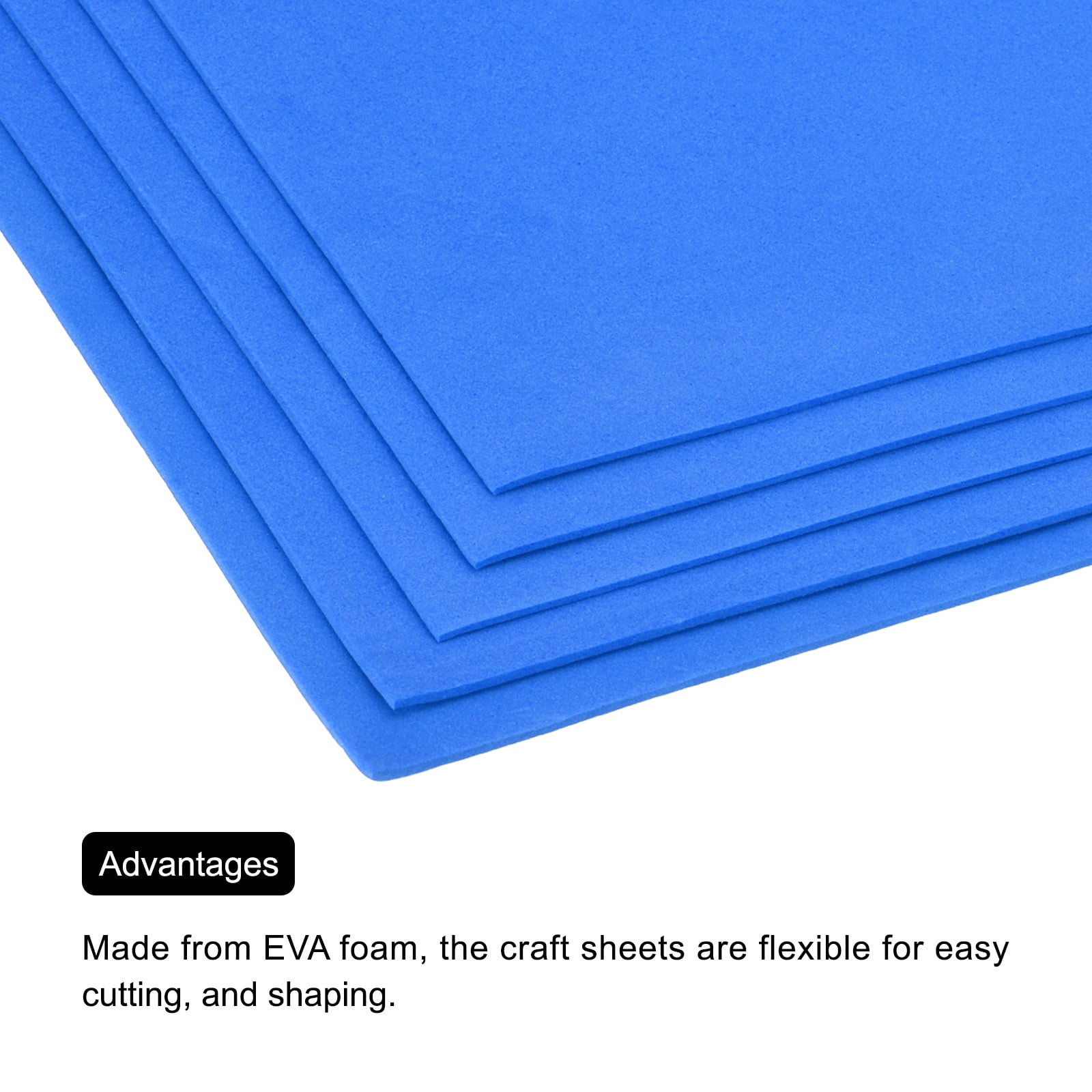 Uxcell EVA Foam Sheets Dark Blue 19.7 Inch x 19.7 Inch 2mm Thick Crafts Foam Sheets for Costumes, Arts and Crafts Projects Pack of 5