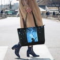 thumbnail image 4 of FORMRS Canvas Laptop Tote Bag for Women with 15.6" Computer Compartments Shoulder Handbag, Blue Butterfly, 4 of 7