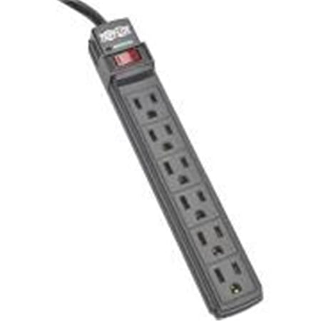 Tripp Lite 6 Outlet Power Strip Nema 5-15R 6 ft. Cord 5-15P Black Housing