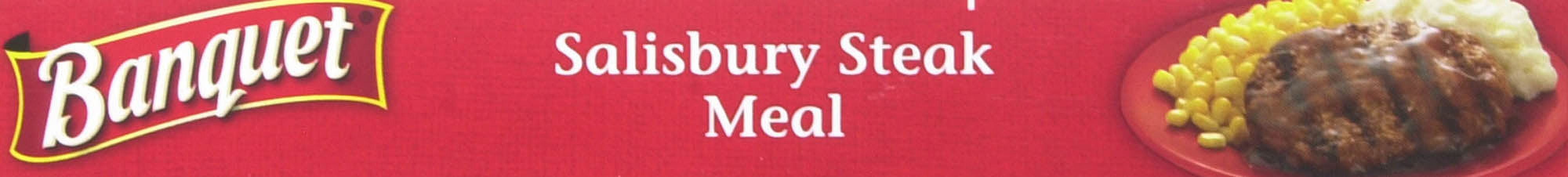 Banquet Salisbury Steak Meal with Gravy, Mashed Potatoes, and Corn, 9.5 oz, Frozen