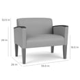 thumbnail image 4 of Belmont Lounge Reception Bariatric Chair / Walnut Wood Legs / Brown / Brown, 4 of 5