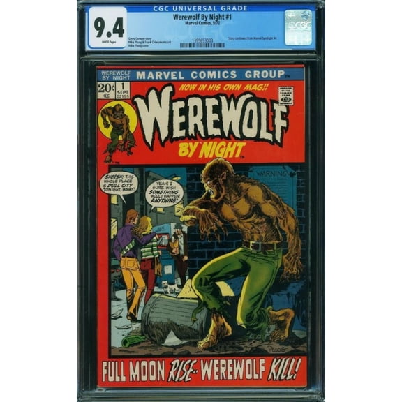Werewolf By Night #1 - CGC 9.4 Comic Book