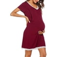 thumbnail image 1 of Camisón suave 3 en 1 para parto/parto/enfermería, bata de hospital de maternidad (talla L), 1 of 5