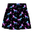 thumbnail image 2 of Alvivi Kids Girls Floral Printed Swimming A-Line Skirts Beach Rash Guard Cover Ups Casual Playwear Black 10, 2 of 3