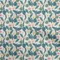 thumbnail image 1 of oneOone Cotton Silk White Fabric Tropical Leaf Sewing Craft Projects Fabric Prints By Yard 42 Inch Wide, 1 of 5