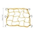 thumbnail image 2 of Unique Bargains 12x12' Extendable Motorcycle Cargo Net Luggage Debris Tie Down Net with Hooks Yellow 2 Pack, 2 of 6