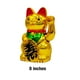 thumbnail image 4 of Billuyoard Gato que agita la suerte decoración hogar riqueza tienda llamando estatuilla dorada esculpir regalos de la fortuna brazo restaurante Decoración del hogar Oro ocho, 4 of 6