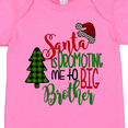 thumbnail image 4 of Inktastic Santa is Promoting Me to Big Brother Green Plaid Tree Boys Baby Bodysuit, 4 of 5
