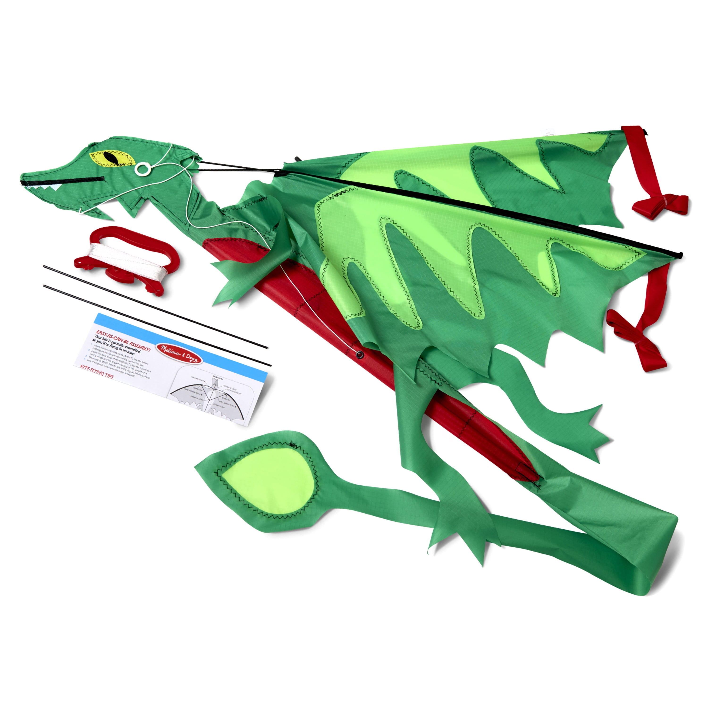 Melissa & Doug Winged Dragon Shaped Kite (62-Inch Wingspan)