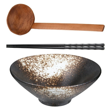

BESTONZON Japanese Ramen Bowl Ceramic Noodle Bowl Household Soup Bowl Salad Bowl