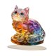 thumbnail image 2 of Adorno de escritorio de gatito, estatuilla de animal, regalos planos 2D, escultura de mesa de estatua de gato para centro de mesa de escritorio, sala, 2 of 7