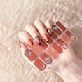 thumbnail image 4 of Gel Nail Stickers Full Nail Wraps Semi Cured Gel Nail Polish Strips Glitter GX R9O9, 4 of 8
