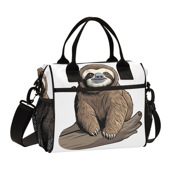 Sloth Wood Cooler Bag Lunch Bag Soft Cooler Cooling Tote Insulated Lunch Box for Adult Men Women